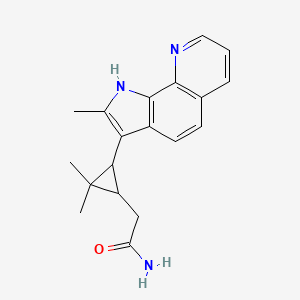 2-(2,2-Dimethyl-3-{2-methyl-1H-pyrrolo[3,2-H]quinolin-3-YL}cyclopropyl)acetamide