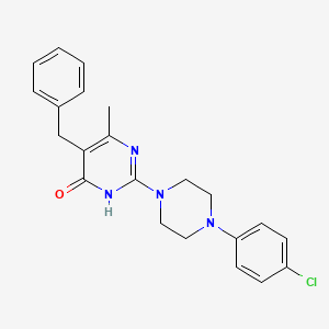 molecular formula C22H23ClN4O B11188272 5-benzyl-2-[4-(4-chlorophenyl)piperazin-1-yl]-6-methylpyrimidin-4(3H)-one 