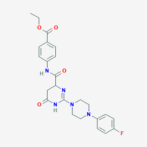 Ethyl 4-[({2-[4-(4-fluorophenyl)piperazin-1-yl]-6-oxo-3,4,5,6-tetrahydropyrimidin-4-yl}carbonyl)amino]benzoate