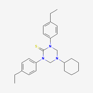 5-Cyclohexyl-1,3-bis(4-ethylphenyl)-1,3,5-triazinane-2-thione