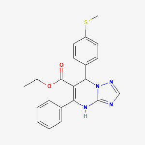 Ethyl 7-[4-(methylsulfanyl)phenyl]-5-phenyl-4,7-dihydro[1,2,4]triazolo[1,5-a]pyrimidine-6-carboxylate