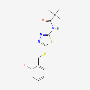 N-(5-((2-fluorobenzyl)thio)-1,3,4-thiadiazol-2-yl)pivalamide