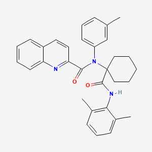 N-{1-[(2,6-dimethylphenyl)carbamoyl]cyclohexyl}-N-(3-methylphenyl)quinoline-2-carboxamide