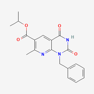 molecular formula C19H19N3O4 B11188300 Isopropyl 1-benzyl-7-methyl-2,4-dioxo-1,2,3,4-tetrahydropyrido[2,3-d]pyrimidine-6-carboxylate 