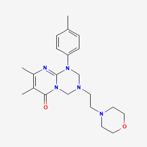 7,8-dimethyl-1-(4-methylphenyl)-3-(2-morpholinoethyl)-1,2,3,4-tetrahydro-6H-pyrimido[1,2-a][1,3,5]triazin-6-one