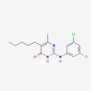 2-[(3,5-dichlorophenyl)amino]-6-methyl-5-pentylpyrimidin-4(3H)-one