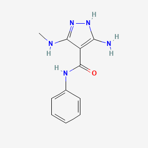 molecular formula C11H13N5O B11188366 5-amino-3-(methylamino)-N-phenyl-1H-pyrazole-4-carboxamide 