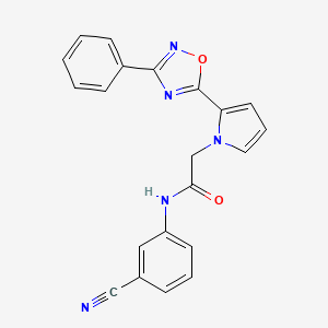 N-(3-cyanophenyl)-2-[2-(3-phenyl-1,2,4-oxadiazol-5-yl)-1H-pyrrol-1-yl]acetamide