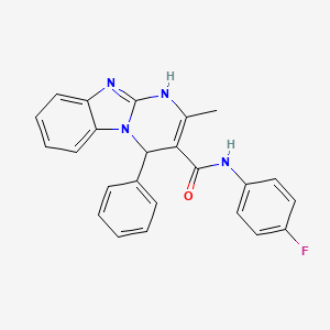 molecular formula C24H19FN4O B11188401 N-(4-fluorophenyl)-2-methyl-4-phenyl-1,4-dihydropyrimido[1,2-a]benzimidazole-3-carboxamide 