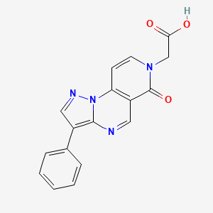 (6-oxo-3-phenylpyrazolo[1,5-a]pyrido[3,4-e]pyrimidin-7(6H)-yl)acetic acid