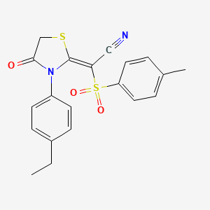 (2E)-[3-(4-ethylphenyl)-4-oxo-1,3-thiazolidin-2-ylidene][(4-methylphenyl)sulfonyl]ethanenitrile