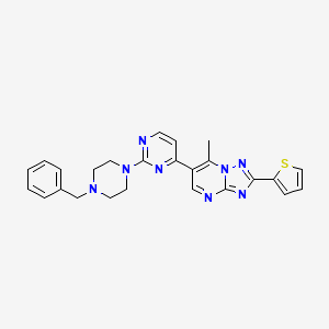 6-[2-(4-Benzylpiperazin-1-yl)pyrimidin-4-yl]-7-methyl-2-(thiophen-2-yl)[1,2,4]triazolo[1,5-a]pyrimidine