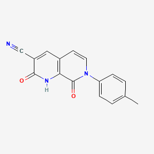 2-Hydroxy-7-(4-methylphenyl)-8-oxo-7,8-dihydro-1,7-naphthyridine-3-carbonitrile