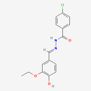 4-chloro-N'-[(E)-(3-ethoxy-4-hydroxyphenyl)methylidene]benzohydrazide