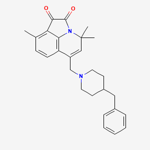 6-[(4-benzylpiperidino)methyl]-4,4,9-trimethyl-4H-pyrrolo[3,2,1-ij]quinoline-1,2-dione