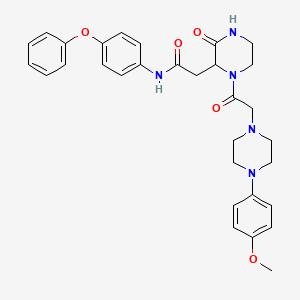 2-(1-{[4-(4-methoxyphenyl)piperazin-1-yl]acetyl}-3-oxopiperazin-2-yl)-N-(4-phenoxyphenyl)acetamide