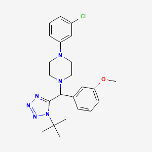 1-[(1-tert-butyl-1H-tetrazol-5-yl)(3-methoxyphenyl)methyl]-4-(3-chlorophenyl)piperazine