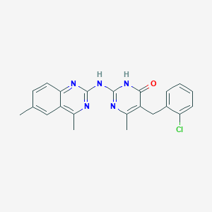 5-(2-chlorobenzyl)-2-[(4,6-dimethylquinazolin-2-yl)amino]-6-methylpyrimidin-4(3H)-one