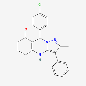 9-(4-chlorophenyl)-2-methyl-3-phenyl-5,6,7,9-tetrahydropyrazolo[5,1-b]quinazolin-8(4H)-one