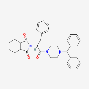 2-{1-[4-(diphenylmethyl)piperazin-1-yl]-1-oxo-3-phenylpropan-2-yl}hexahydro-1H-isoindole-1,3(2H)-dione