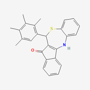 6-(2,3,4,5-Tetramethylphenyl)-6H-indeno[2,1-C][1,5]benzothiazepin-7-OL