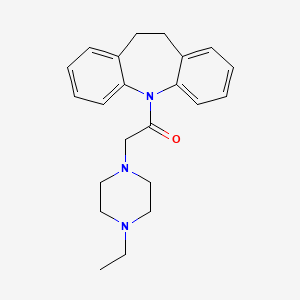 molecular formula C22H27N3O B11188545 1-(10,11-dihydro-5H-dibenzo[b,f]azepin-5-yl)-2-(4-ethylpiperazin-1-yl)ethanone 