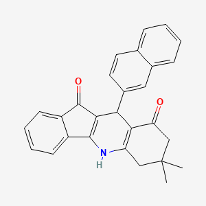 7,7-dimethyl-10-(naphthalen-2-yl)-6,7,8,10-tetrahydro-5H-indeno[1,2-b]quinoline-9,11-dione