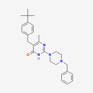 2-(4-benzylpiperazin-1-yl)-5-(4-tert-butylbenzyl)-6-methylpyrimidin-4(3H)-one