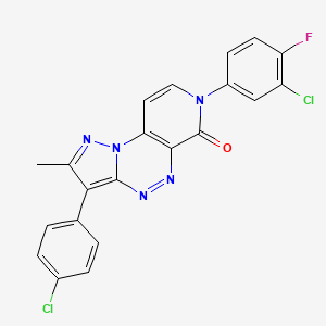 7-(3-chloro-4-fluorophenyl)-3-(4-chlorophenyl)-2-methylpyrazolo[5,1-c]pyrido[4,3-e][1,2,4]triazin-6(7H)-one