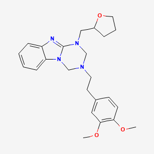 3-[2-(3,4-Dimethoxyphenyl)ethyl]-1-(tetrahydrofuran-2-ylmethyl)-1,2,3,4-tetrahydro[1,3,5]triazino[1,2-a]benzimidazole