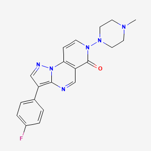 3-(4-fluorophenyl)-7-(4-methylpiperazino)pyrazolo[1,5-a]pyrido[3,4-e]pyrimidin-6(7H)-one