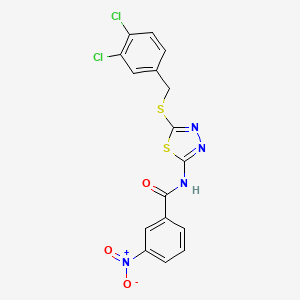 N-(5-((3,4-dichlorobenzyl)thio)-1,3,4-thiadiazol-2-yl)-3-nitrobenzamide