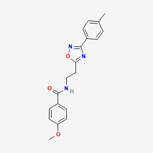 4-methoxy-N-{2-[3-(4-methylphenyl)-1,2,4-oxadiazol-5-yl]ethyl}benzamide