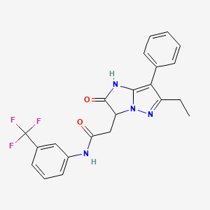 2-(6-ethyl-2-oxo-7-phenyl-2,3-dihydro-1H-imidazo[1,2-b]pyrazol-3-yl)-N-[3-(trifluoromethyl)phenyl]acetamide