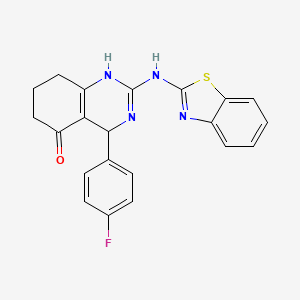 2-(1,3-benzothiazol-2-ylamino)-4-(4-fluorophenyl)-4,6,7,8-tetrahydroquinazolin-5(1H)-one