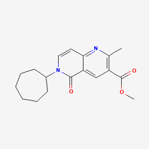 Methyl 6-cycloheptyl-2-methyl-5-oxo-5,6-dihydro-1,6-naphthyridine-3-carboxylate