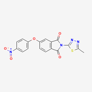 molecular formula C17H10N4O5S B11188636 2-(5-methyl-1,3,4-thiadiazol-2-yl)-5-(4-nitrophenoxy)-1H-isoindole-1,3(2H)-dione 