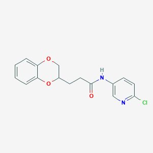 N-(6-chloropyridin-3-yl)-3-(2,3-dihydro-1,4-benzodioxin-2-yl)propanamide