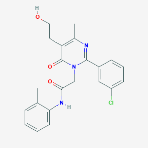 2-[2-(3-chlorophenyl)-5-(2-hydroxyethyl)-4-methyl-6-oxopyrimidin-1(6H)-yl]-N-(2-methylphenyl)acetamide