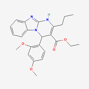 Ethyl 4-(2,4-dimethoxyphenyl)-2-propyl-1,4-dihydropyrimido[1,2-a]benzimidazole-3-carboxylate