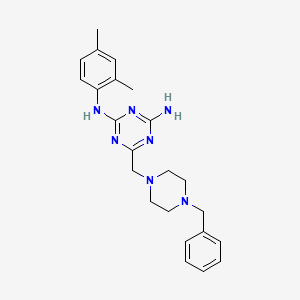 6-[(4-benzylpiperazin-1-yl)methyl]-N-(2,4-dimethylphenyl)-1,3,5-triazine-2,4-diamine