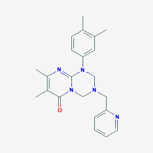 1-(3,4-dimethylphenyl)-7,8-dimethyl-3-(2-pyridylmethyl)-1,2,3,4-tetrahydro-6H-pyrimido[1,2-a][1,3,5]triazin-6-one