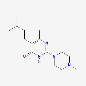 6-methyl-5-(3-methylbutyl)-2-(4-methylpiperazin-1-yl)pyrimidin-4(3H)-one