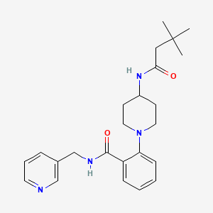 2-[4-(3,3-Dimethylbutanamido)piperidin-1-YL]-N-[(pyridin-3-YL)methyl]benzamide