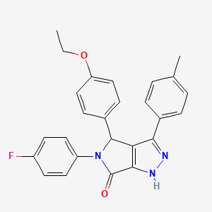 4-(4-ethoxyphenyl)-5-(4-fluorophenyl)-3-(4-methylphenyl)-4,5-dihydropyrrolo[3,4-c]pyrazol-6(2H)-one