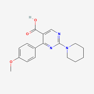 4-(4-Methoxyphenyl)-2-(piperidin-1-yl)pyrimidine-5-carboxylic acid