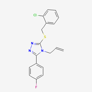 3-{[(2-chlorophenyl)methyl]sulfanyl}-5-(4-fluorophenyl)-4-(prop-2-en-1-yl)-4H-1,2,4-triazole