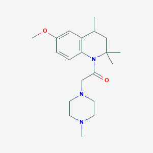 1-(6-methoxy-2,2,4-trimethyl-3,4-dihydroquinolin-1(2H)-yl)-2-(4-methylpiperazin-1-yl)ethanone