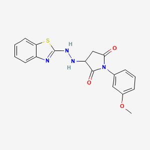 3-[2-(1,3-Benzothiazol-2-yl)hydrazinyl]-1-(3-methoxyphenyl)pyrrolidine-2,5-dione