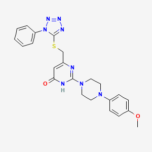 2-[4-(4-methoxyphenyl)piperazin-1-yl]-6-{[(1-phenyl-1H-tetrazol-5-yl)sulfanyl]methyl}pyrimidin-4(3H)-one